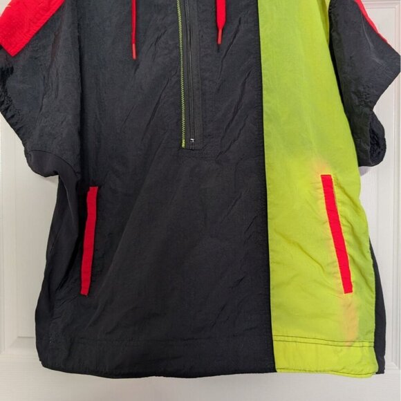 Nike 1/4 Zip Training Hoodie Mens Size Large Black Lightweight Hood Windbreaker - Picture 3 of 12